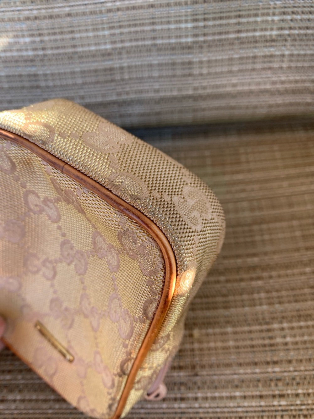 Gucci Monogram Canvas Pouch with Gold Plate cigarette wallet - Picture 6 of 9